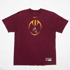 Men's Nike Team Men's Large ASU Sun Devils Football Sparky Mascot T Shirt Large